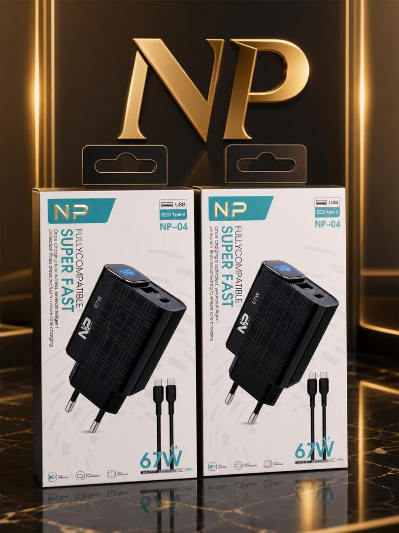 Nader Power NP-04 67W fast charger packaging